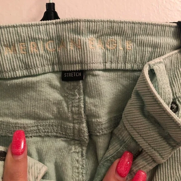 American Eagle Green Corduroy Jeans - Picture 2 of 5